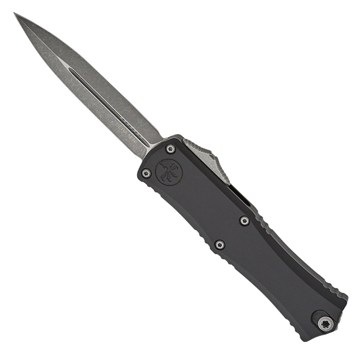 Microtech Mini Hera II Apocalyptic OTF Bayonet Point Knife, Black - 1702M-10AP