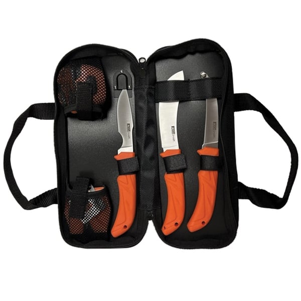 AccuSharp 6-Piece Hunting Processing Kit Blaze Orange - for Precision Cutting - 738C