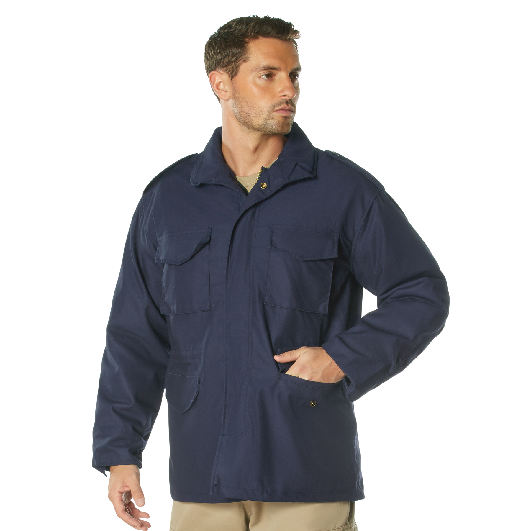 Rothco M-65 Field Jacket - Navy Blue, Large