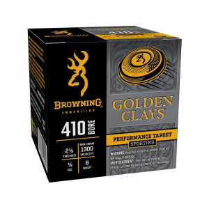 Browning Golden Clays 410 Ammo 2-1/2" #8 Lead Shot 1/2 oz Box of 25