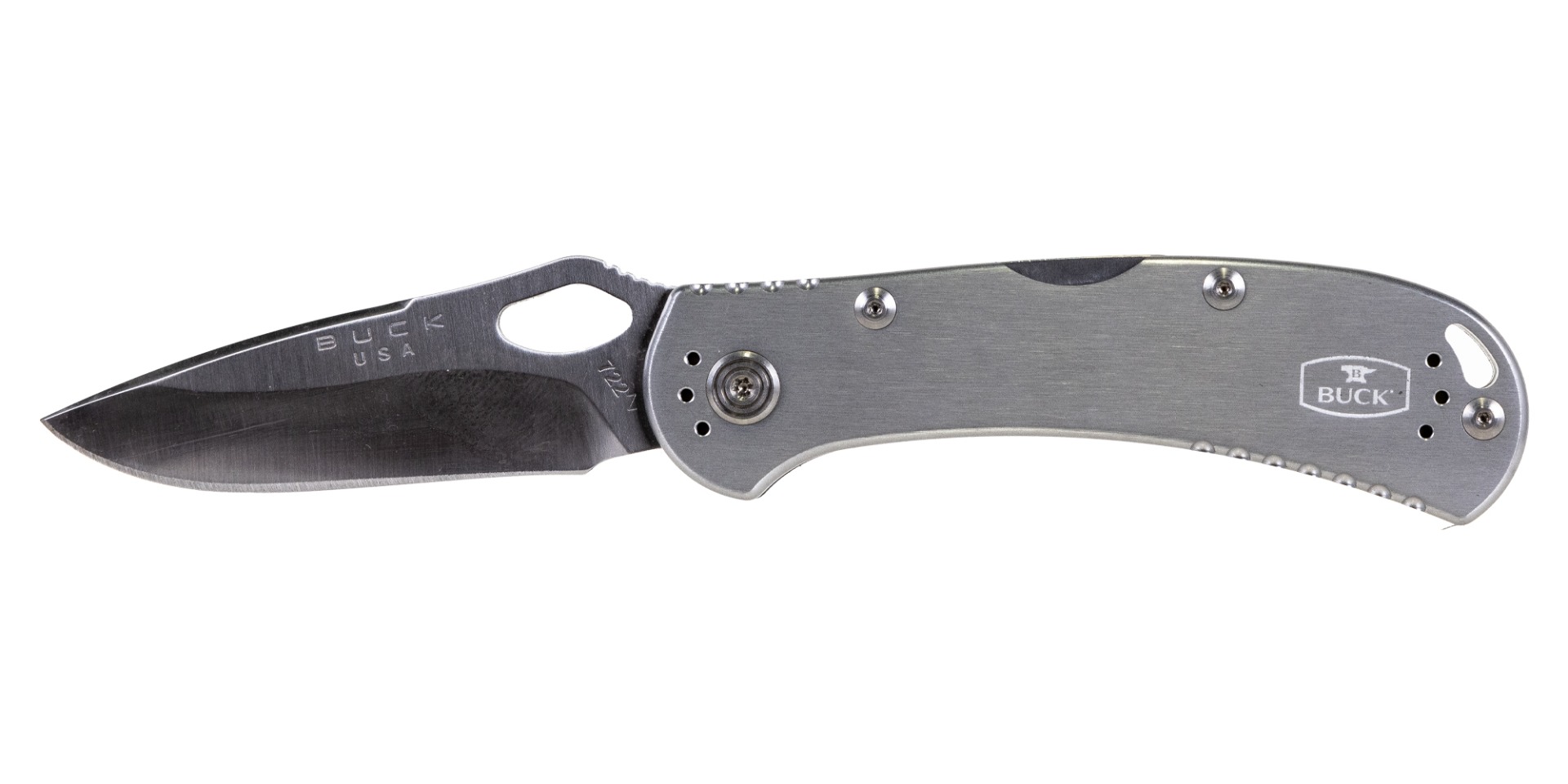 Buck 772 Spitfire Folding Drop Point Knife, Gray - 0722GYS1-C
