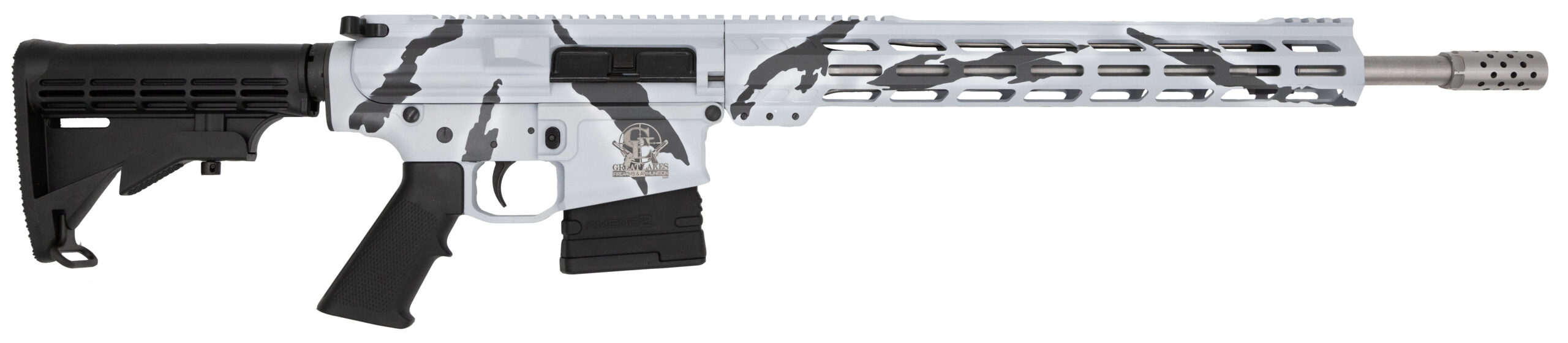 GLFA AR-10 .308 Win Pursuit Snow Camo Rifle