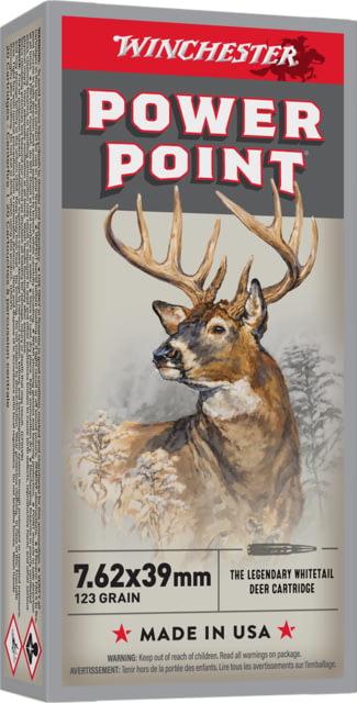 Winchester Super-X RIFLE  mm 123 grain Power-Point Brass Cased Centerfire Rifle Ammo 20 Rounds