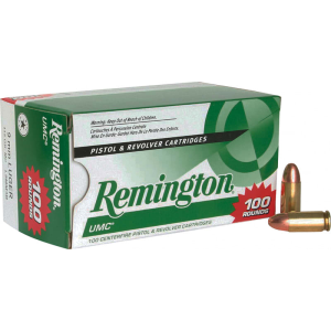 Remington Ammunition 23765 UMC 9mm Luger 115 gr Full Metal Jacket (FMJ) (Value Pack) - 100rd Box