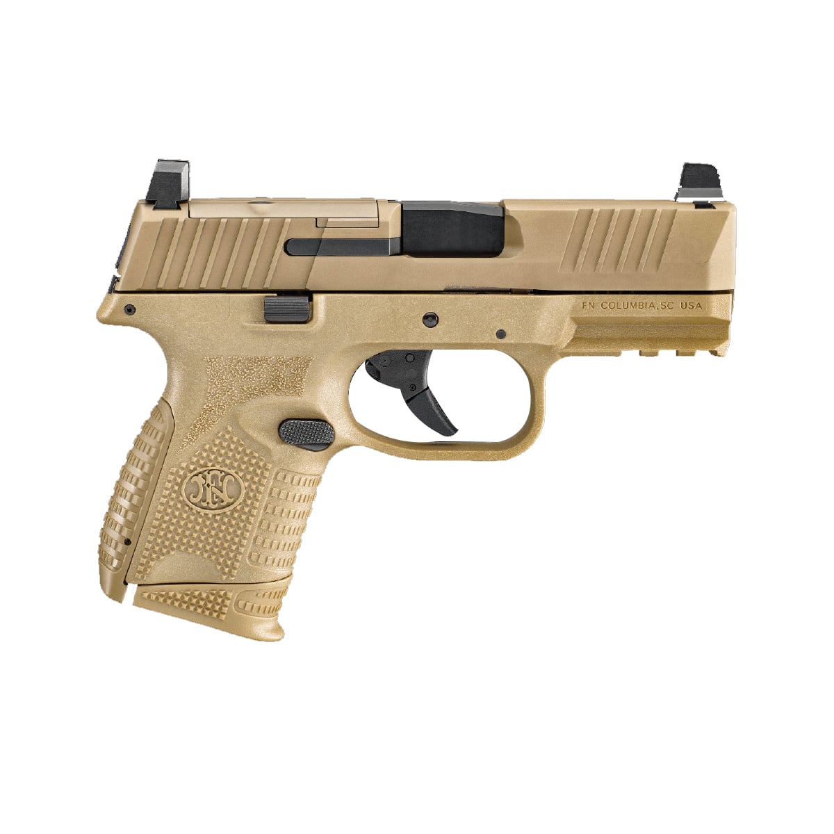 FN 509 Compact MRD Handgun 9mm Luger 10rd Magazines (2) 3.7″ Barrel FDE NMS - No Credit Card Fees - Free Shipping