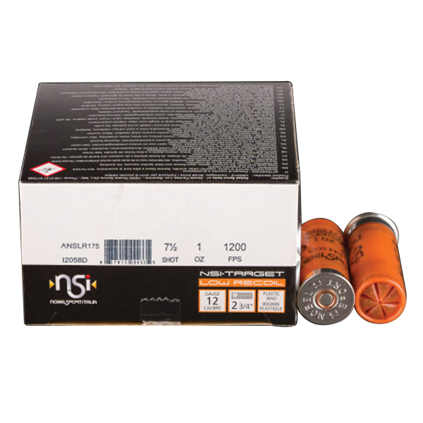 Nobel Sport Target Trap LR1 Low Recoil 12 Gauge 2-3/4" #7.5 1 Ounce 25rds