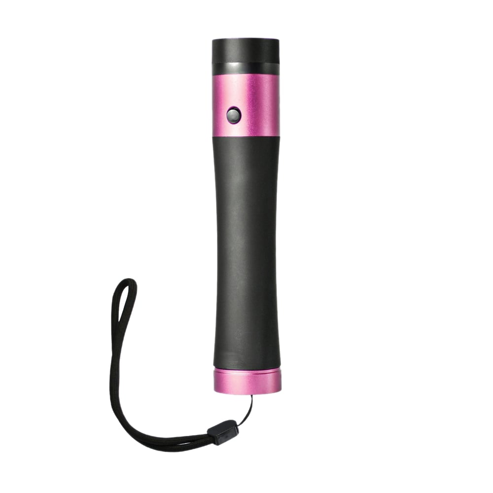 Guard Dog Ivy 1.10" x 5.50" Rechargeable Stun Gun w/Flashlight, Black/Pink
