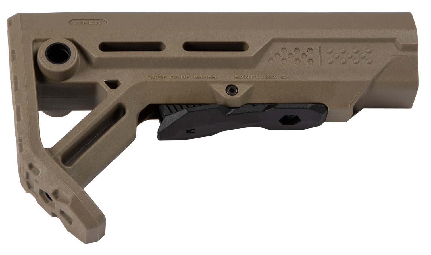 Strike Industries MOD1 Polymer Strike Stock, Flat Dark Earth/Black - VIPERES-MOD1FDE-BK