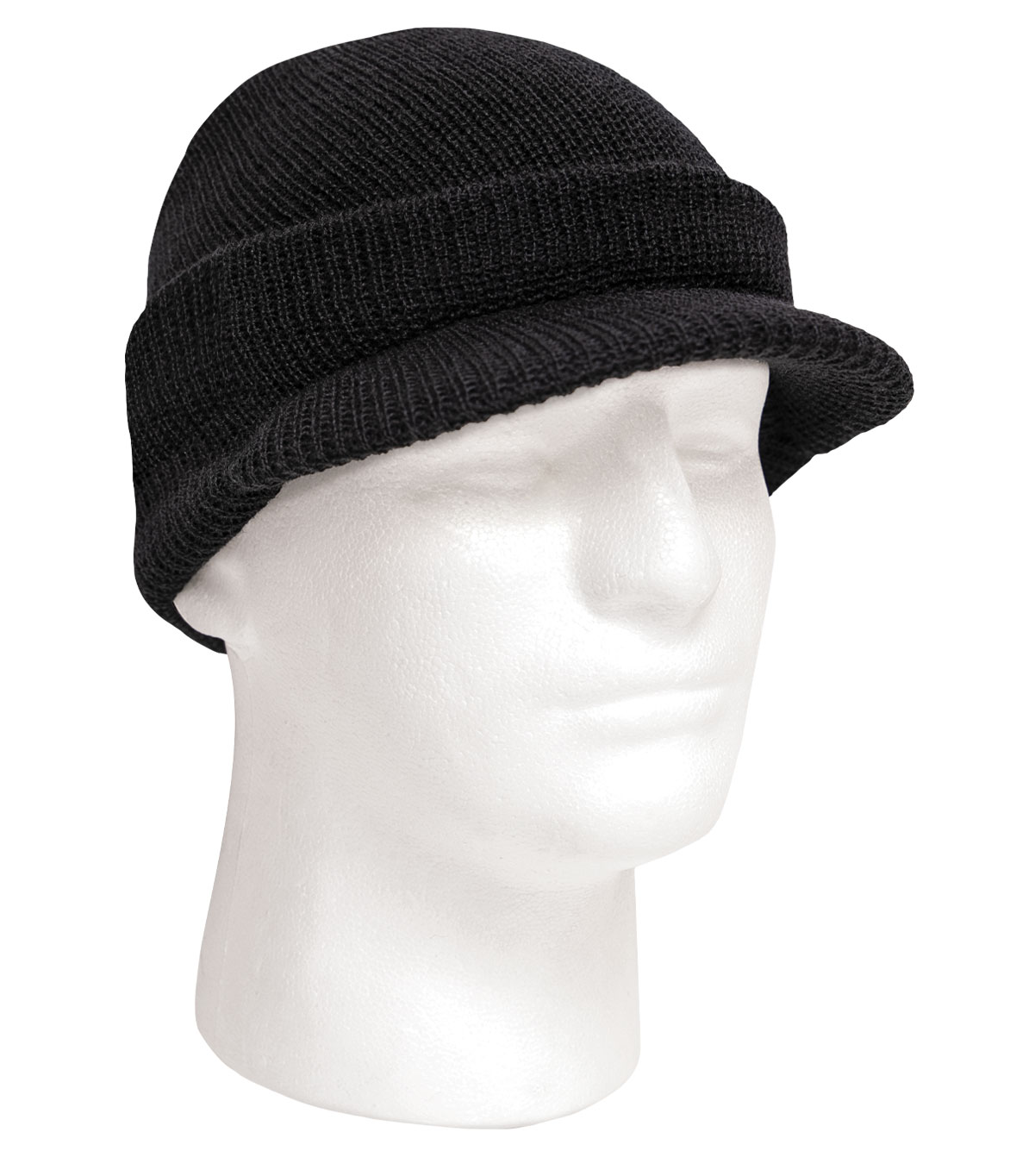 Rothco Genuine G.I. Watch Cap With Brim - Black