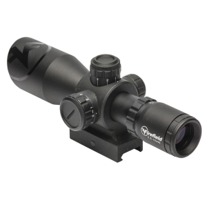 Sellmark Firefield Barrage Rifle Scope - 2.5-10x40mm Illuminated Mil-Dot Reticle Black Matte