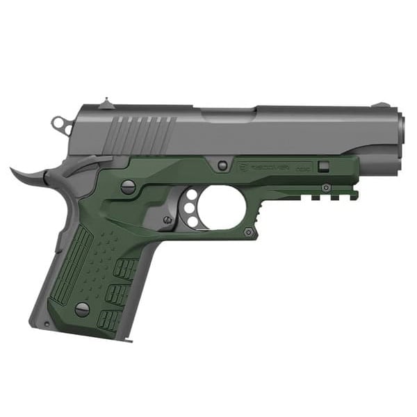 Recover Tactical Grip and Rail System for 1911 - Olive Drab Green - Tactical Precision - CC3C03