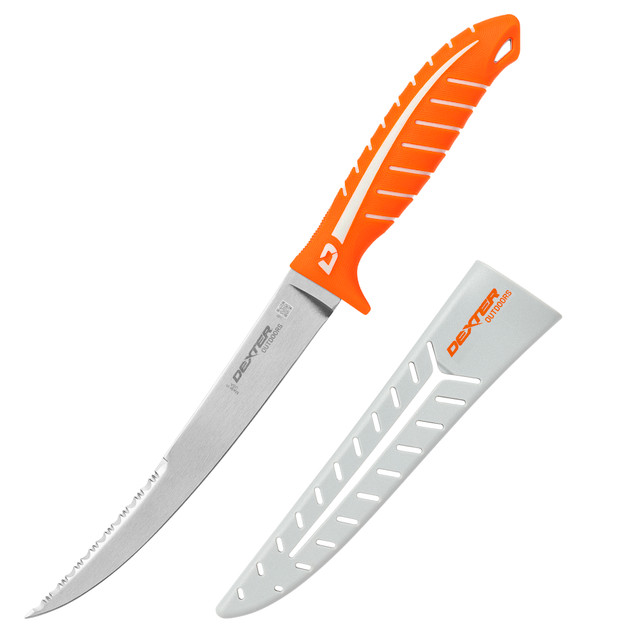 Dexter Dextreme Duo Edge Medium Flex 8" Fillet Knife, Orange - DX8F