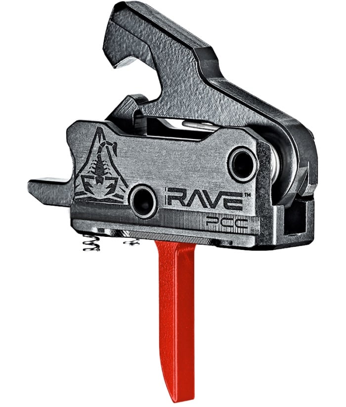 Rise Armament Rave PCC Flat Trigger, Red - T017F-PCC-RED