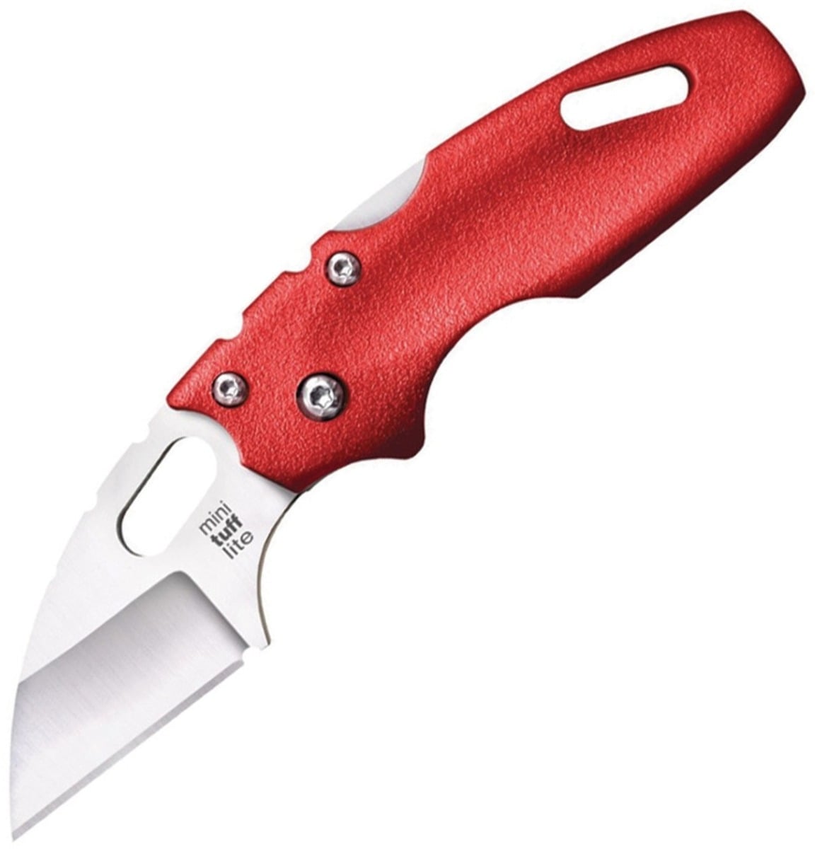 Cold Steel Mini Folder Plane Edge Knife Sheepsfoot Blade, Red - CS-20MTR