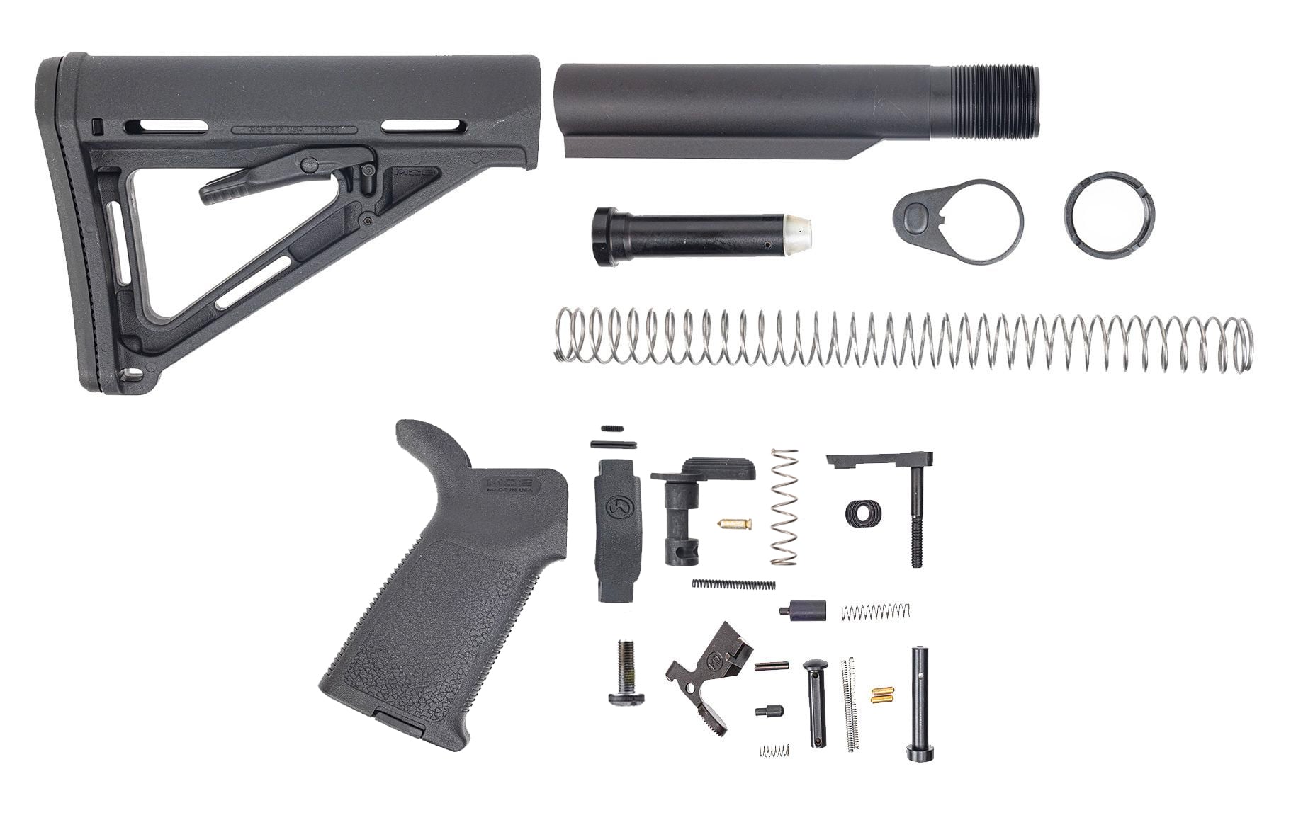 PSA AR15 MOE Lower Build Kit without Fire Control Group, Black