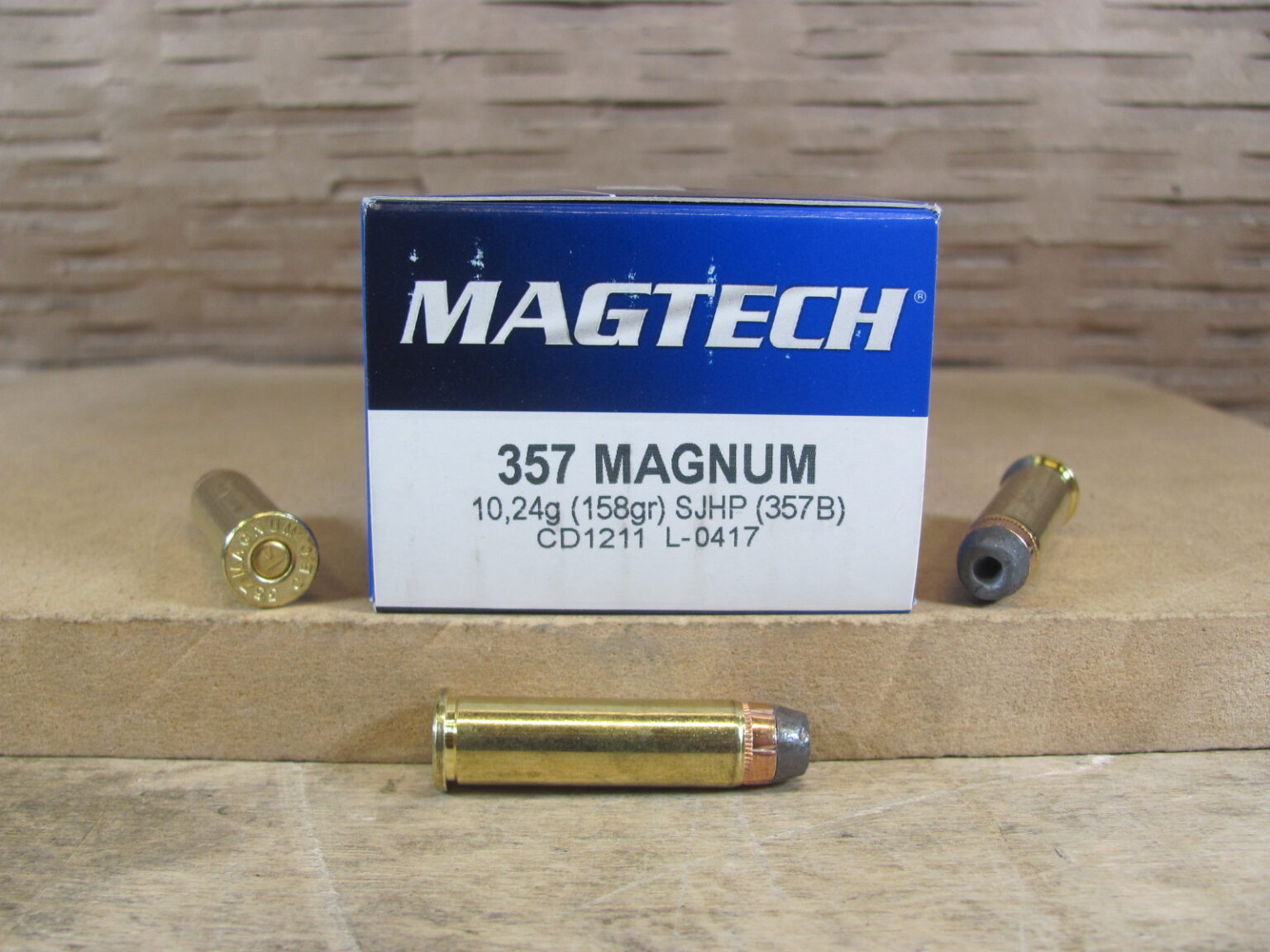 1000 Round Case – 357 Magnum 158 Grain SJHP Hollow Point Ammo by Magtech – 357B
