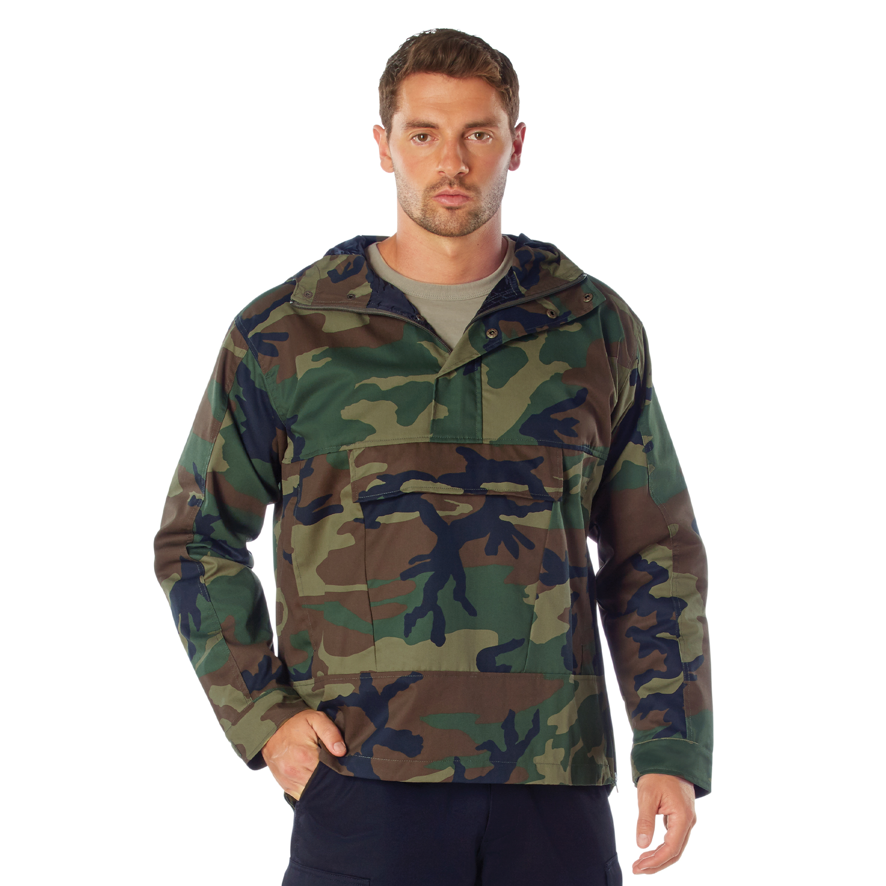 Rothco Anorak Parka - Woodland Camo, Large