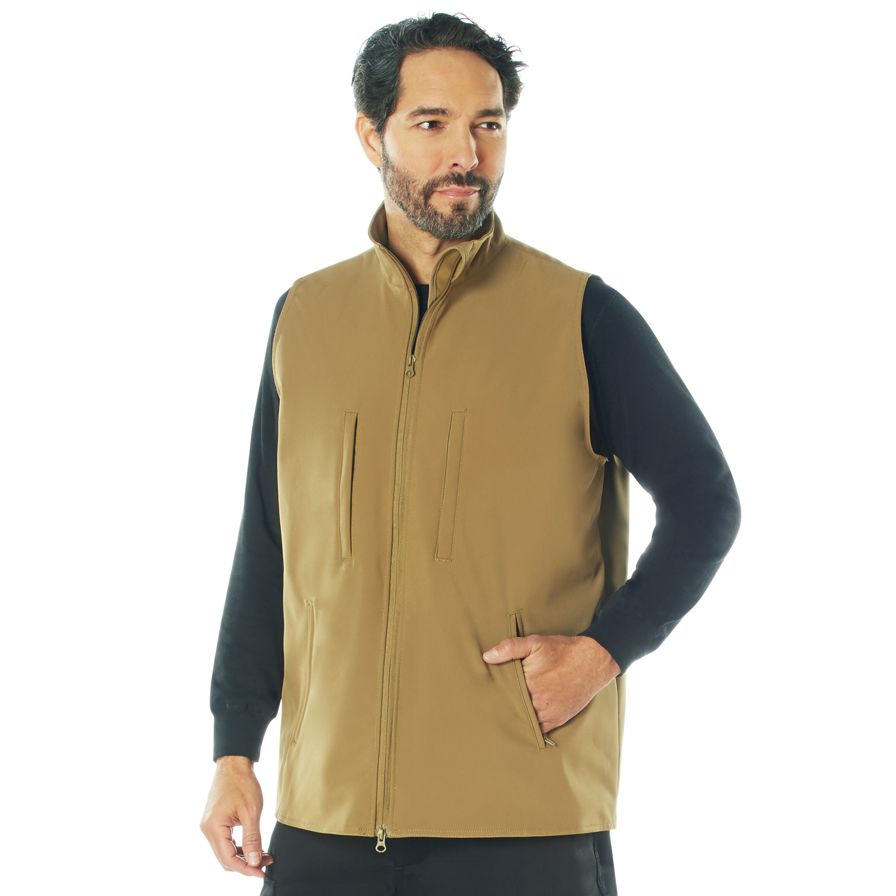 Rothco V2 Concealed Carry Soft Shell Vest - Coyote Brown, X-Large