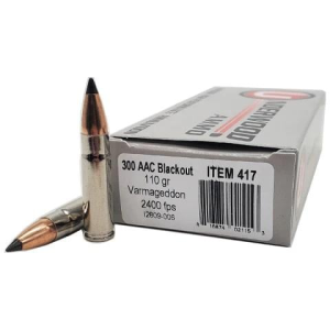Underwood-Ammo Underwood Ammo Varmageddon Rifle Ammunition 300 Blackout 110gr PT 2400 fps 20/ct
