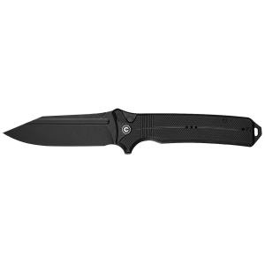 Civivi Knives C23080-1 Neurohaptic  EDC 3.74 Folding Clip Point Plain Black Stonewashed Nitro-V Steel Blade, Black Textured G10 Handle