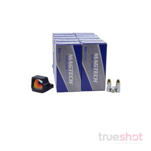 OPTIC DEAL: Black Holosun 507 Comp Red Dot Pistol Sight and 500 Rounds of Ammo - Magtech 9mm 115 Grain Steel