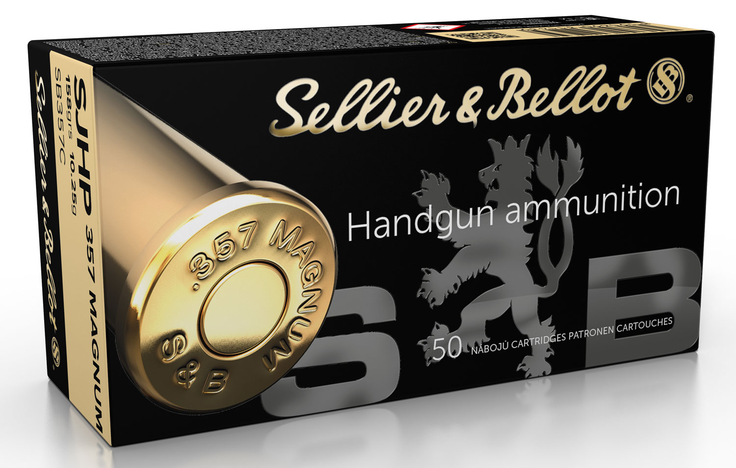 Sellier & Bellot 158 gr Semi-Jacketed Hollow Point .357 Mag Ammo, 50/box - SB357C