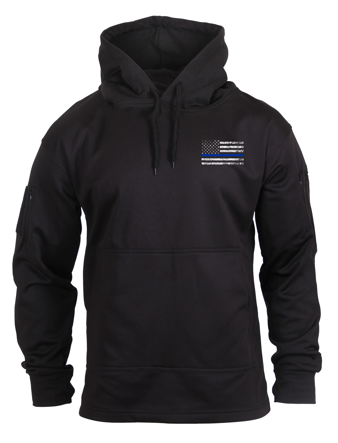 Rothco Concealed Carry Thin Blue Line Hoodie - Black, 3X-Large