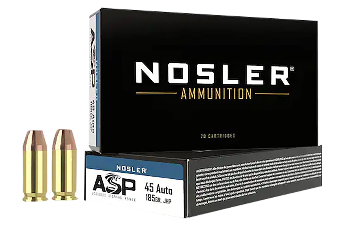 Nosler Match Grade Handgun Ammunition 45 ACP 185 gr. CC HPBT 50 rd. - Flat Rate Shipping Under 30lbs! - No Credit Card Fees