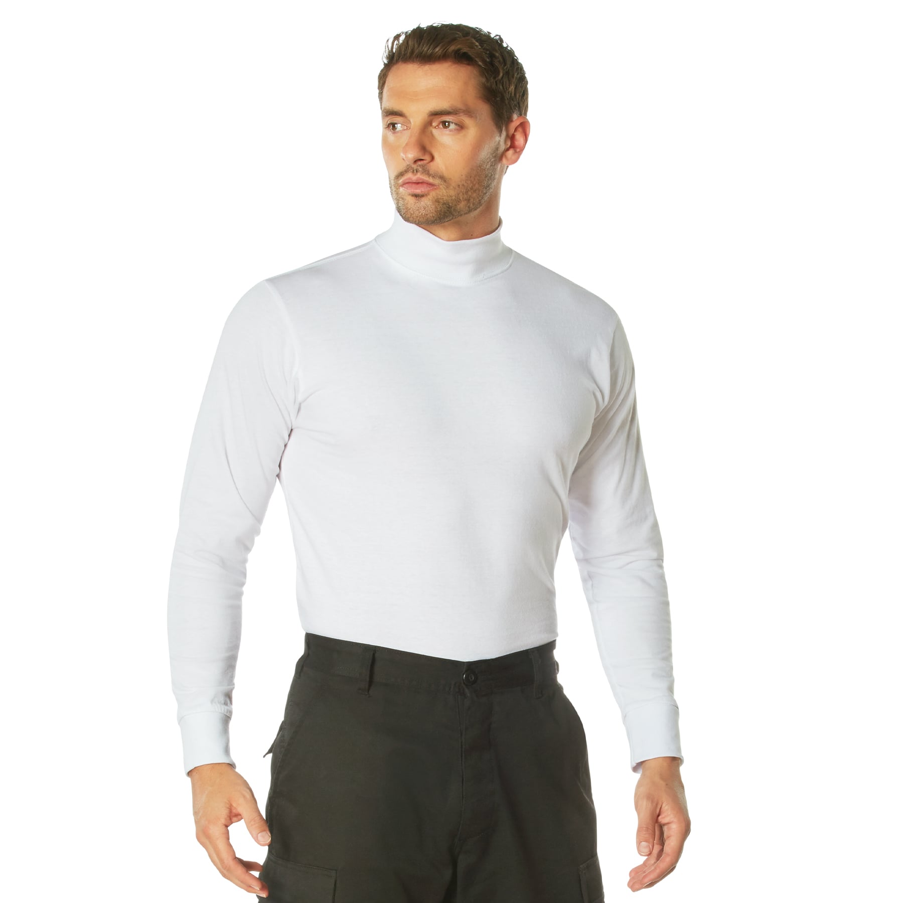 Rothco Mock Turtleneck - White, X-Large