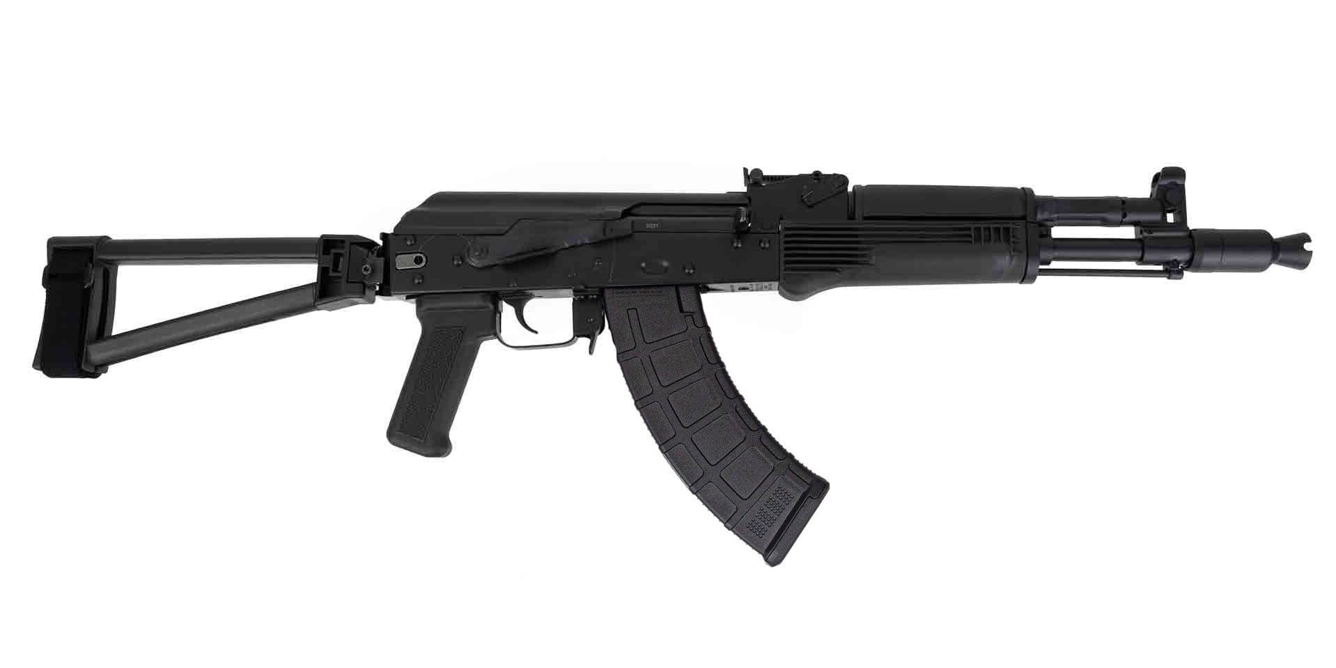 PSA AK-104 Classic Side Folding Pistol w/ Triangle Brace, Black