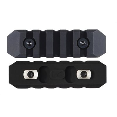 Seekins Precision Aluminum M-LOK 5 Slot Rail Section, Black - 0010560079