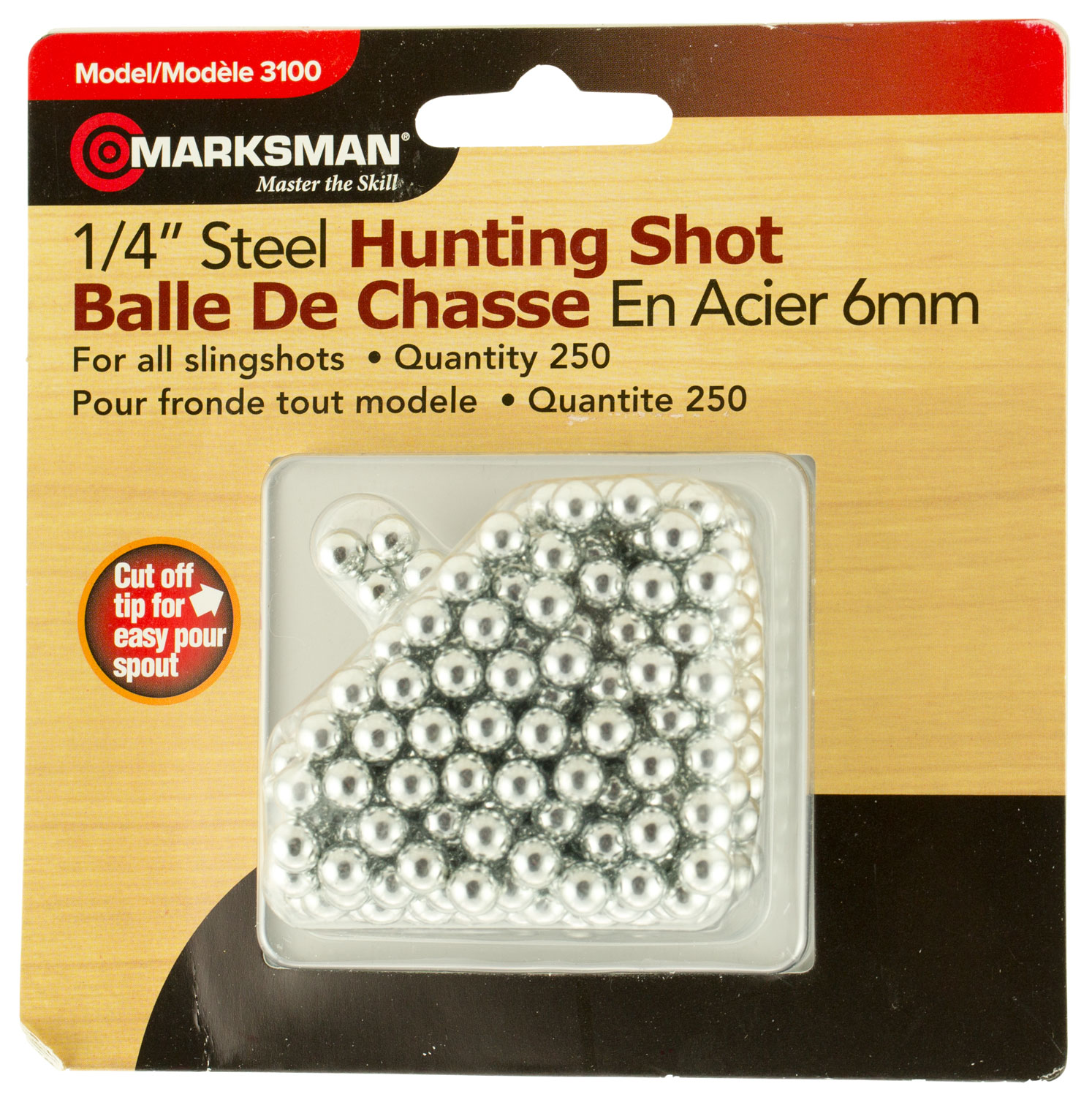 Beeman 0.25" Slingshot, 250/pack - 3100
