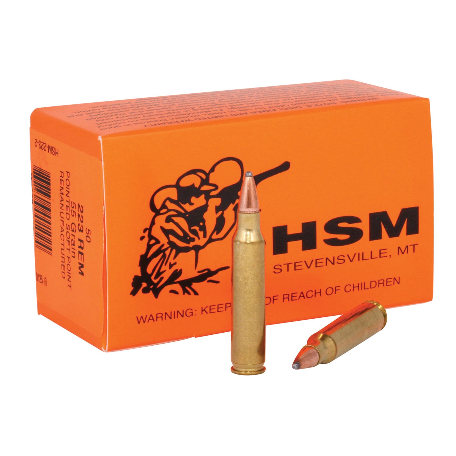 HSM 2232 Varmint *Remanufactured 223 Rem 55 gr Soft Point 50 Per Box/10 Case - No Credit Card Fees - Low, flat rate shipping