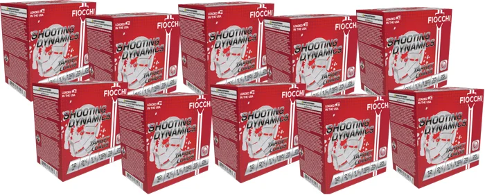 FIOCCHI 12GA 2.75" 1-1/8OZ - #7.5 1165FPS 250RD CASE LOT