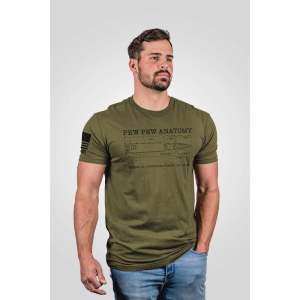 New-Line-Apparel Nine Line Pew Pew Anatomy Short Sleeve Shirt Military Green 2XL