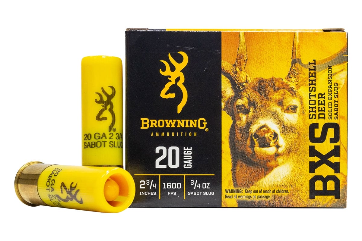 Browning Ammo B193112021 BXS 20Gauge 2.75″ 3/4oz Sabot Slug Shot 5 Per Box/20 Case - No Credit Card Fees - Low, flat rate shipping
