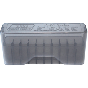 MTM Slip-Top Ammo Box 20rd 223, 204, 222 RM Clr-Smk