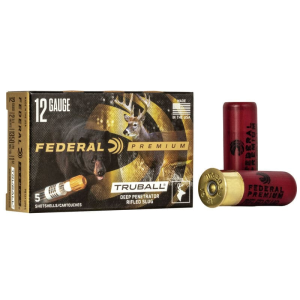 Federal PB127DPRS Premium Vital-Shok TruBall Deep Penetrator 12 Gauge 2.75\" 1 oz Rifled Slug - 5 Round Box