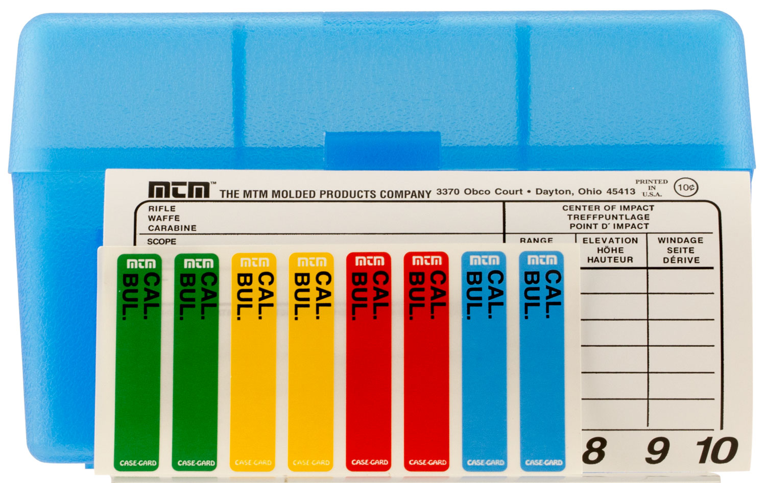 MTM Case Gard R-50 50 Round Ammo Box, 3.61" OAL, Clear Blue - RL5024