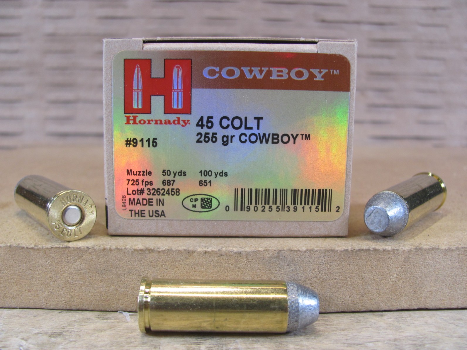 20 Round Box – 45 Colt 255 Grain Hornady Cowboy Action Loads Ammo – 9115