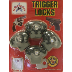 Fox-Labs Bulls Eye Peace Keeper Plastic Keyed Trigger Lock - 4 Pack