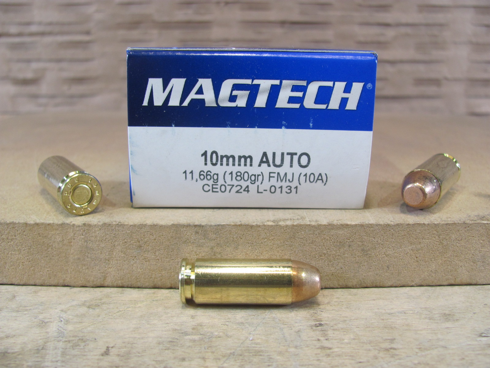 50 Round Box – 10mm Auto 180 Grain FMJ Ammo by Magtech – 10A