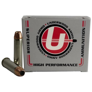 Underwood Ammo XTP .357 Magnum 125gr Jacketed Hollow Point Nickel Plated Brass Case 20 Rounds.