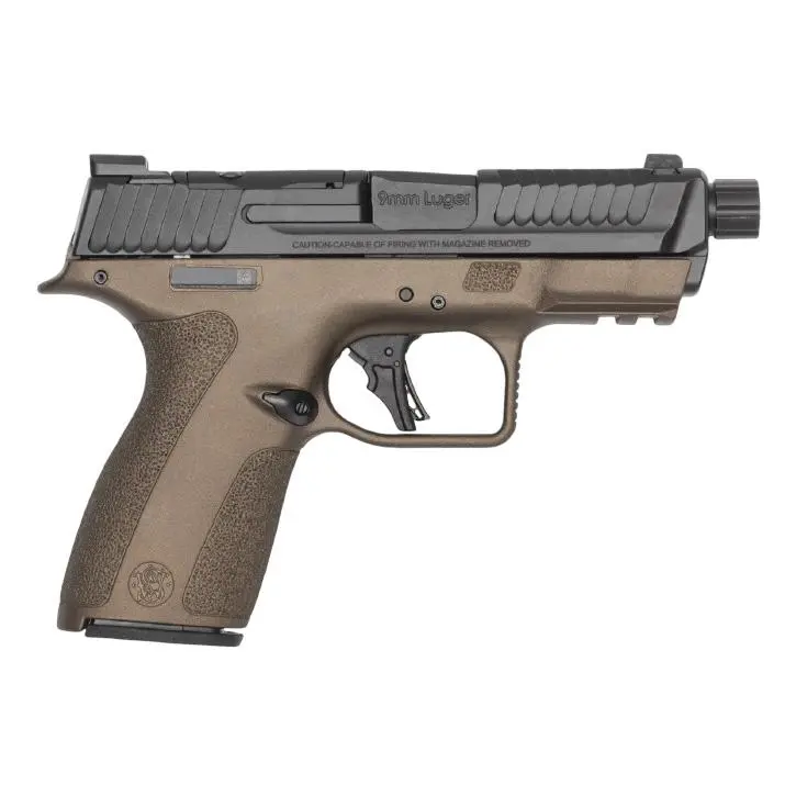 S Shield-X Midnight Bronze Handgun 9mm Luger 13(1)15(1)rd Magazines 4.1" Threaded Barrel " Barrel Thumb Safety