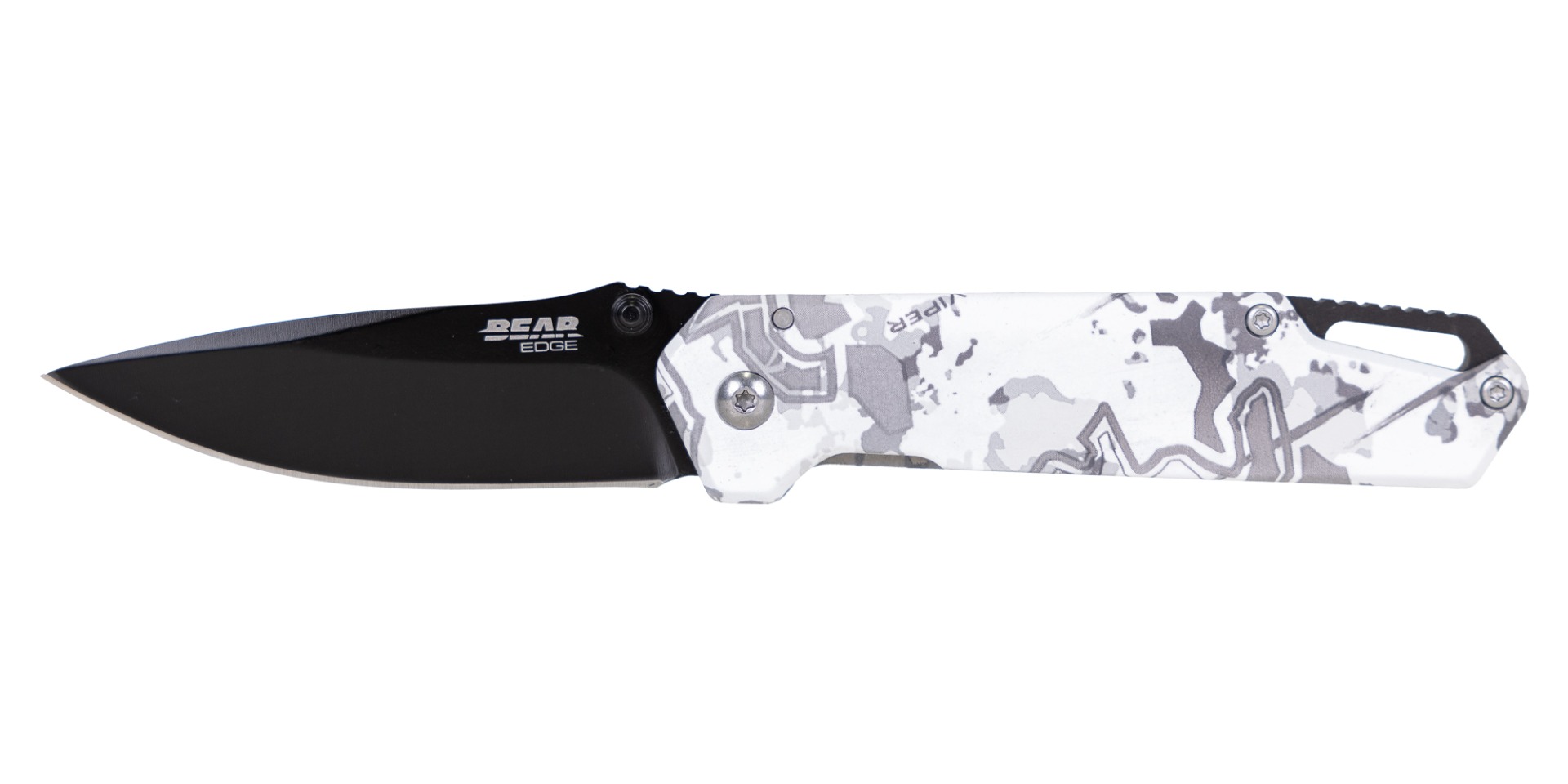 Bear & Son Edge Brisk 1.0 Folding Spear Point Knife w/ Fire Starter, TrueTimber Viper - 71835