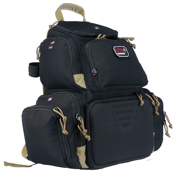 GPS Handgunner Backpack - Black/Tan - GPS-1711BPBT