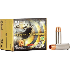 Federal Premium 454 Casull Ammo 250 Grain Barnes XPB Solid Hollow Point Lead Free Box of 20