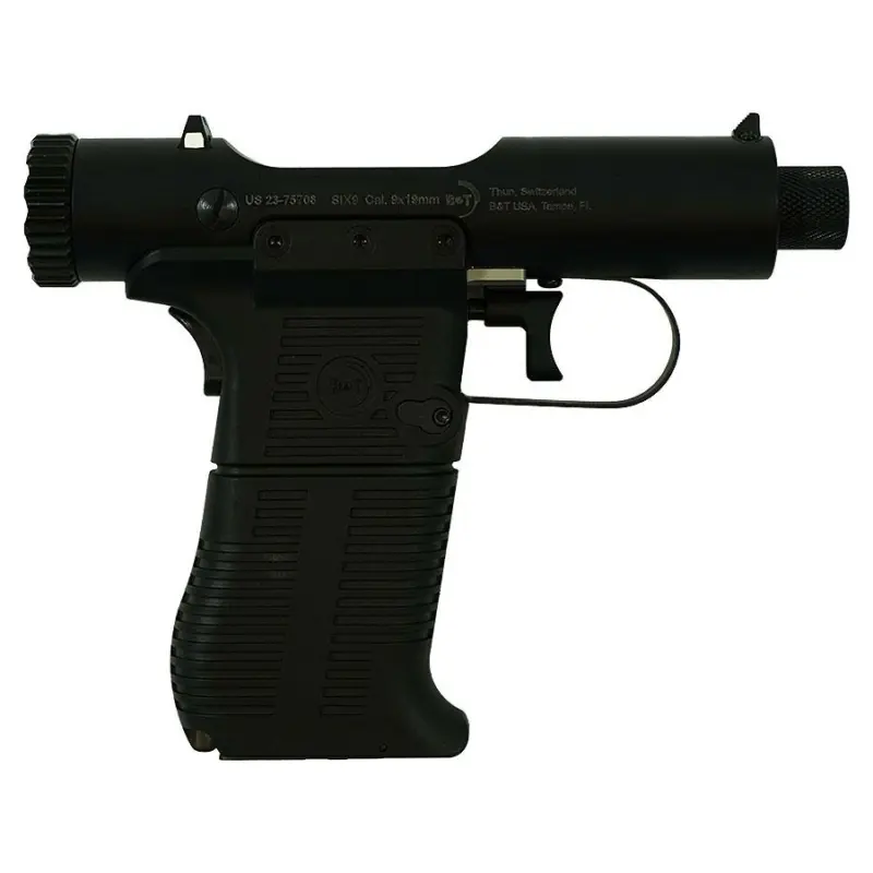 B Six9 Bolt Action Handgun 9mm Luger 9rd Magazine (1) 3.5" Barrel Black Suppressor Sold Separately