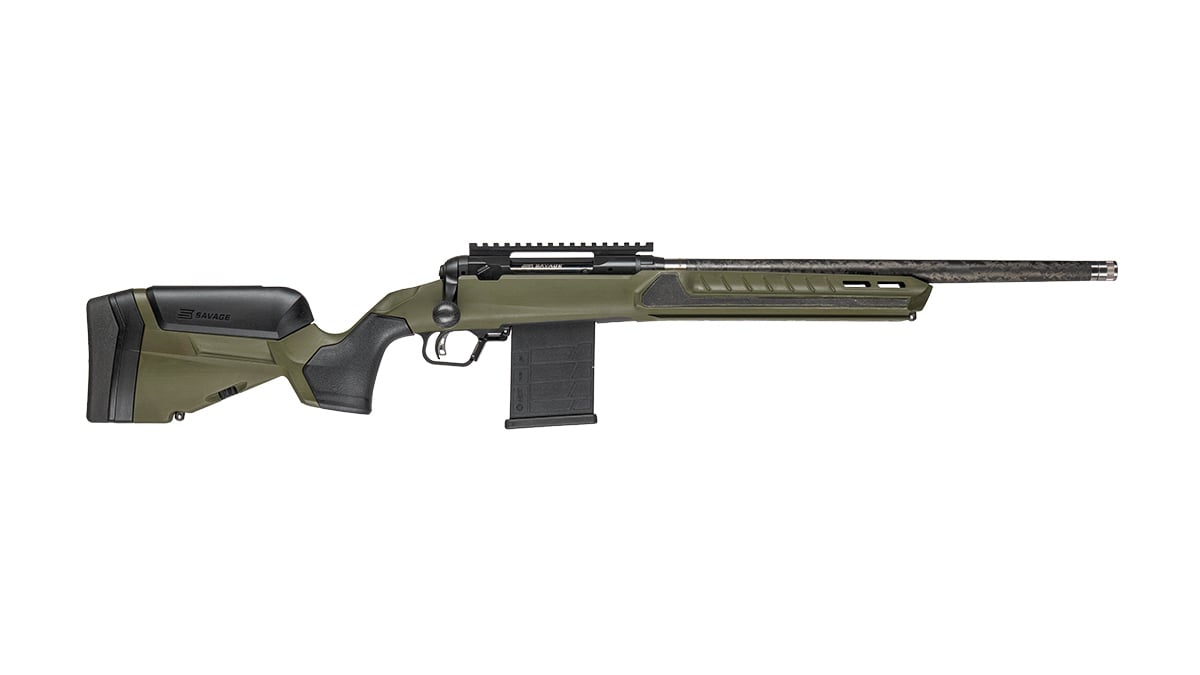 Savage Arms 110 Ultralite Predator 6mm ARC 18" LH Bolt Action Rifle, Hunter Green- 32943