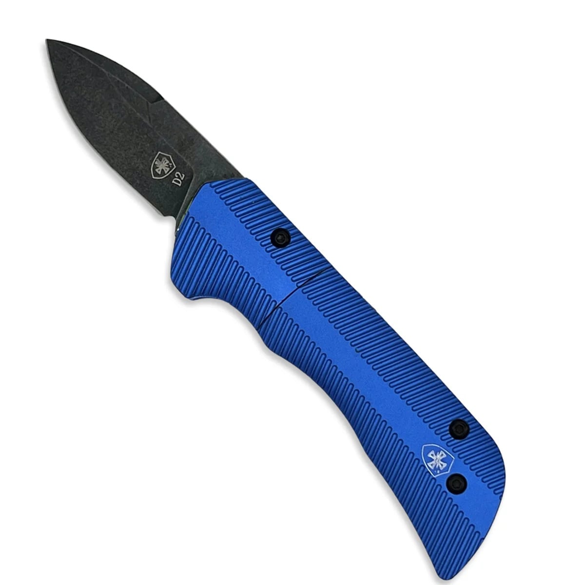 Templar Knife California Legal Auto Assisted Drop Point Knife, Blue - CAA-AHB-32-1